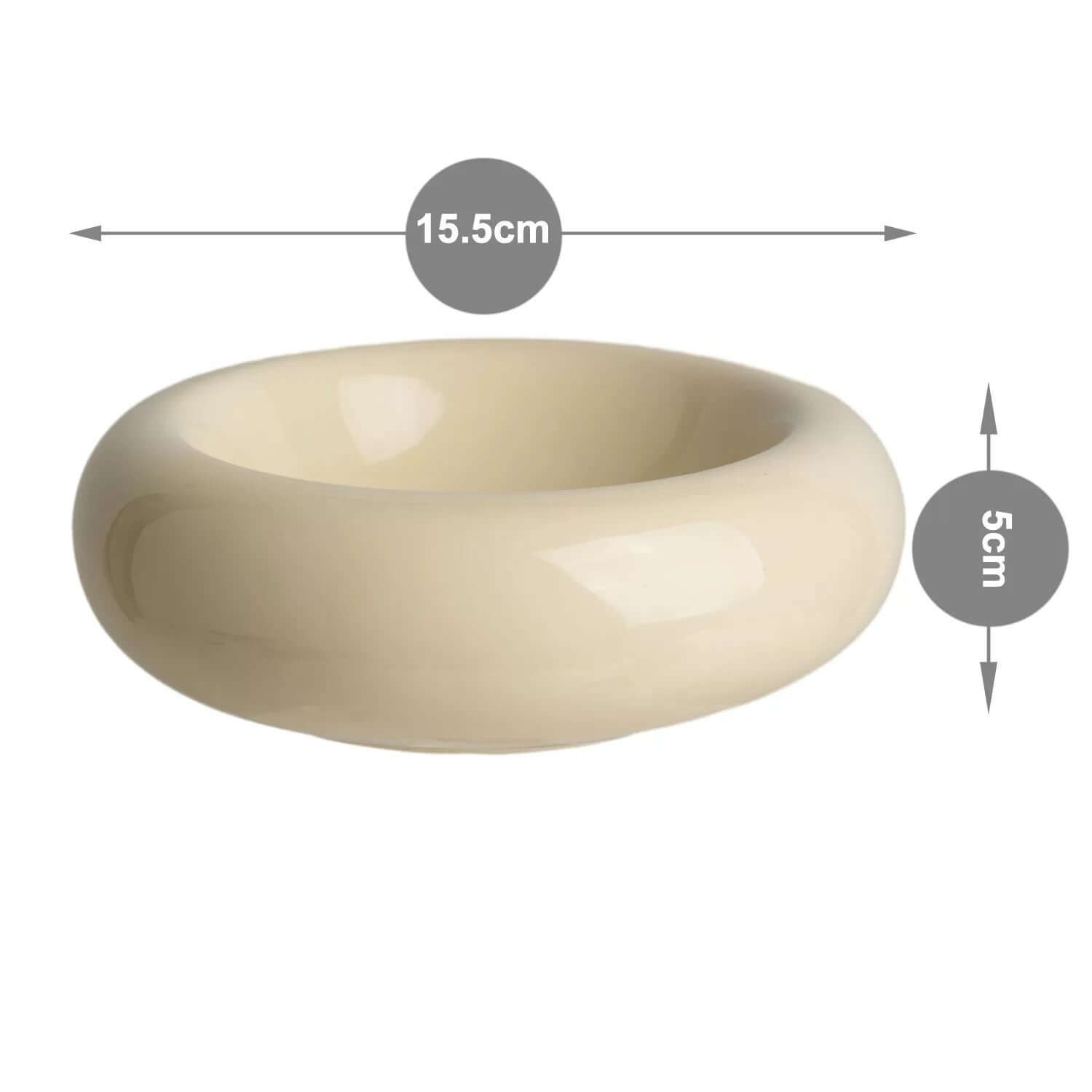Petroom Bagel-Shaped Pet Ceramic Bowl 200ml Capacity-PETROOM