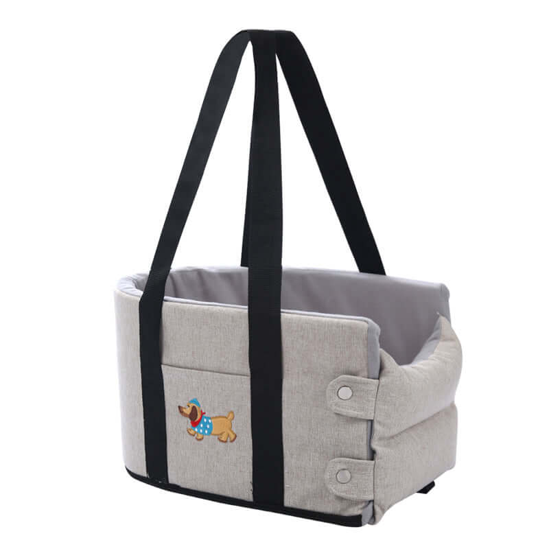 Petroom Car Dog Bed Pet Travel Carrier With Safety Strap-Petroom