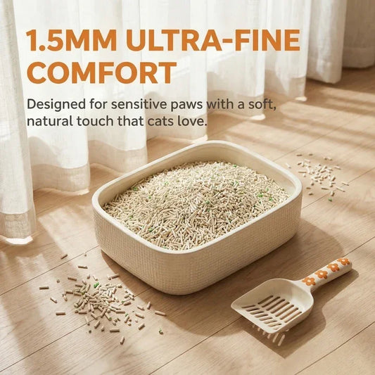 PetroomPetshy Tofu Cat Litter Low Dust and Flushable 2.5KG/6L