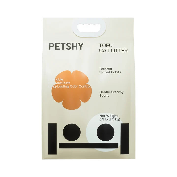 Petshy Tofu Cat Litter Low Dust and Flushable 2.5KG/6L