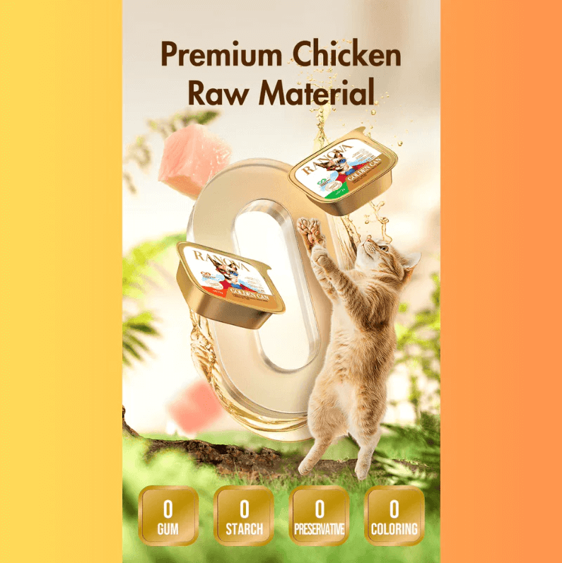 RANOVA Complete Freeze-Dried Golden Can Cat Food Chicken & Duck Recipe-PETROOM