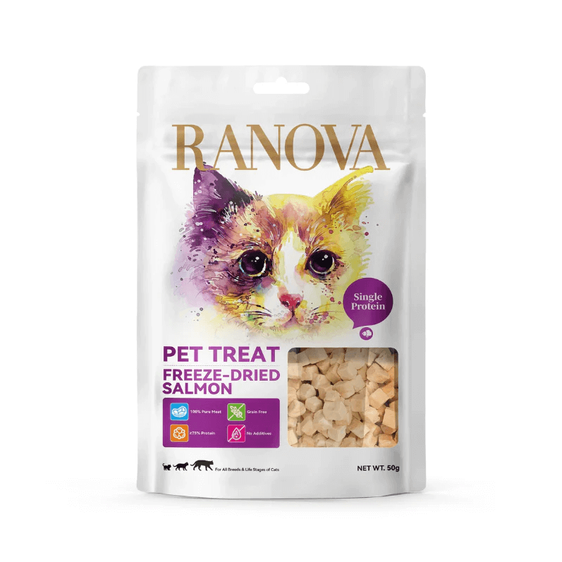 RANOVA Freeze Dried Raw Salmon For Cats 50g-PETROOM