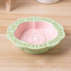 Scallop Ceramic Pet Bowl Durable & easy-to-clean-Petroom
