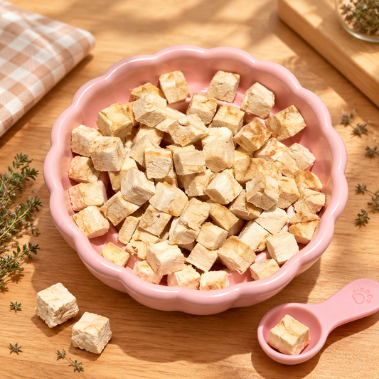 PawDry Freeze-Dried Cod Cubes 100g | Lean Fish Freeze Dried Cat Treats for Cats and Dogs