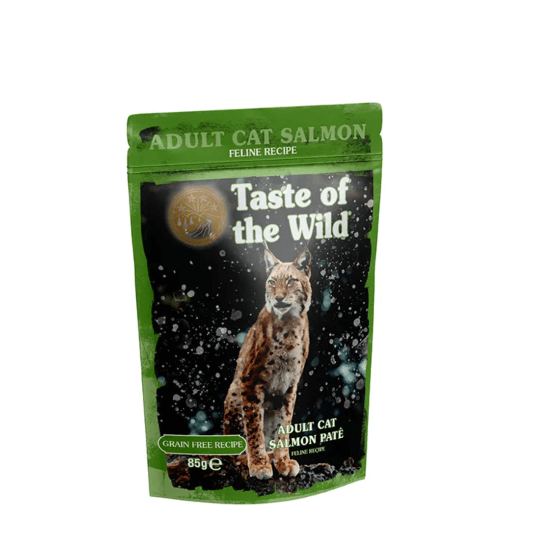Taste Of The Wild Salmon with Chicken Pate Wet Cat Food Pouch 85g x 12-Petroom