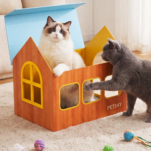 Corrugated Cardboard Cat House Scratcher