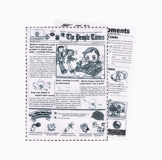Peroom Squeaking Rubber Newspaper Dog Toy