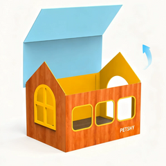 Corrugated Cardboard Cat House Scratcher