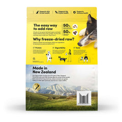 Animals Like Us RawMix50 with Grass-Fed Beef All Life Stages product packaging highlighting nutrition benefits
