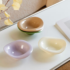 Flower Styled 15 tilted Ceramic Detatchable Pet Food Bowls