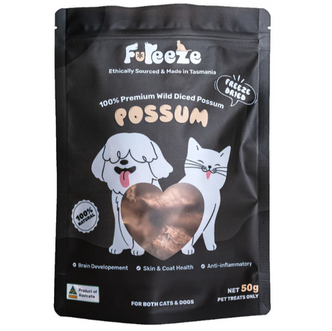 FUREEZE Freeze Dried Diced Possum 50g