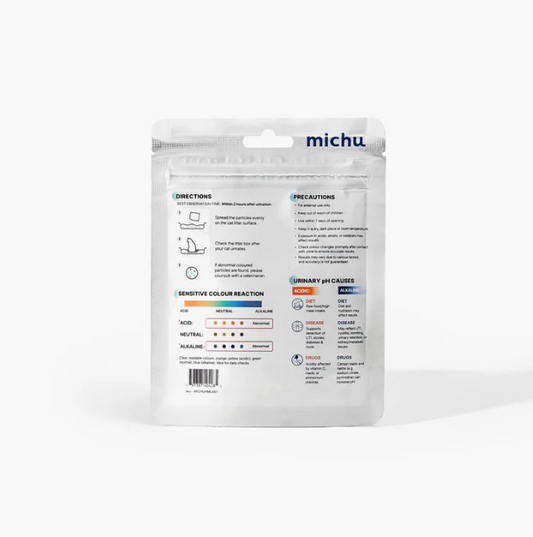 Michu Cat Health Monitoring Pellets - Colour Changing Indicators For Home Urine Testing