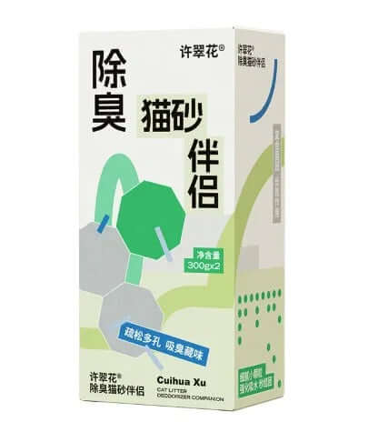 Cuihua Xu cat litter deodorizer companion, 300g x2, odor-absorbing, porous formula for cats
