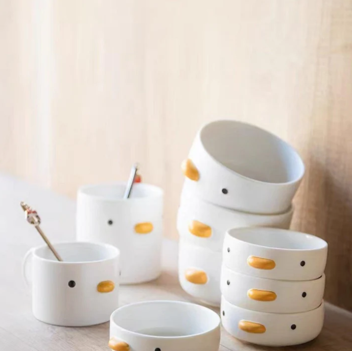 PURROOM Little Chicken Style Human Use Tableware- Matches with Pet Bowls