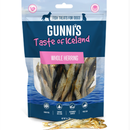 GUNNI'S Whole Herring Dog Treats 85g