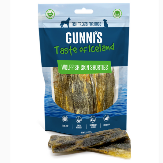 GUNNI'S Wolffish Skin Shorties Dog Treats 71g