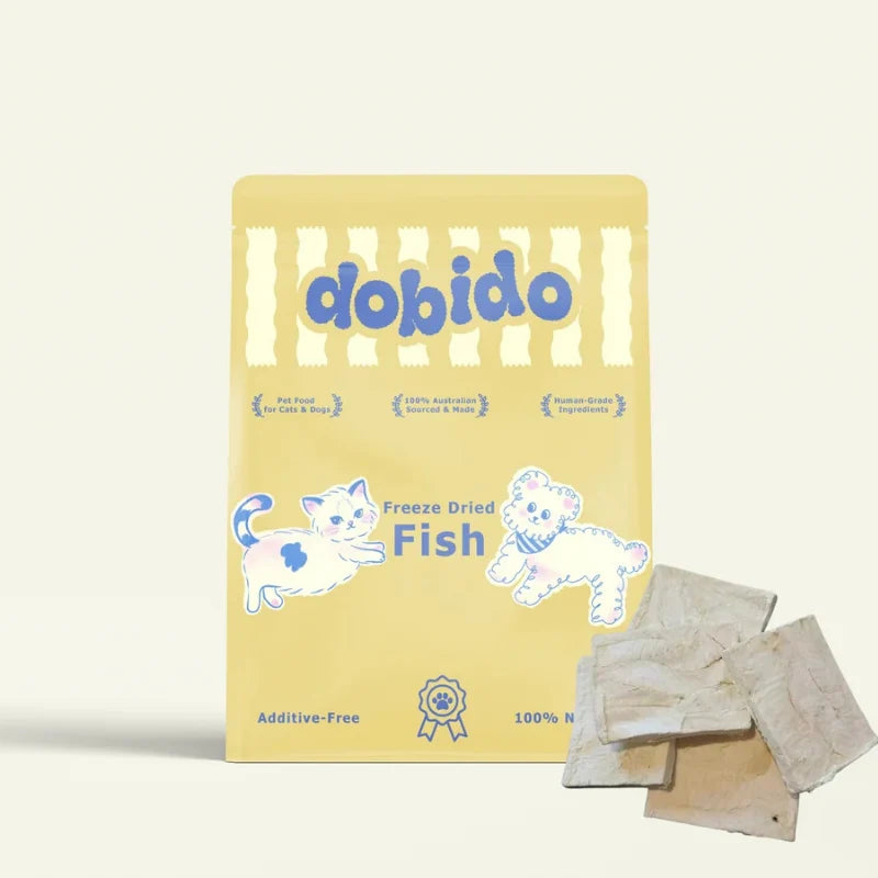DOBIDO Freeze-Dried Alaska Pollock Treats 60g for Dogs & Cats