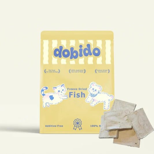 DOBIDO Freeze-Dried Alaska Pollock Treats 60g for Dogs & Cats