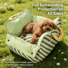 Dopamine-Styled Dog Travel Car Seat - Vibrant Macaron Safety Sofa for Dogs & Cats