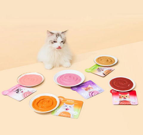 Michu Rainbow Mousse Wet Cat Food 5 Flavours- Complete Food/Wet Mixer and Topper 10pcs/Pack