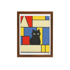 Framed Sisal Wall-Mounted Cat Scratching Board – Decorative Vertical Cat Scratcher