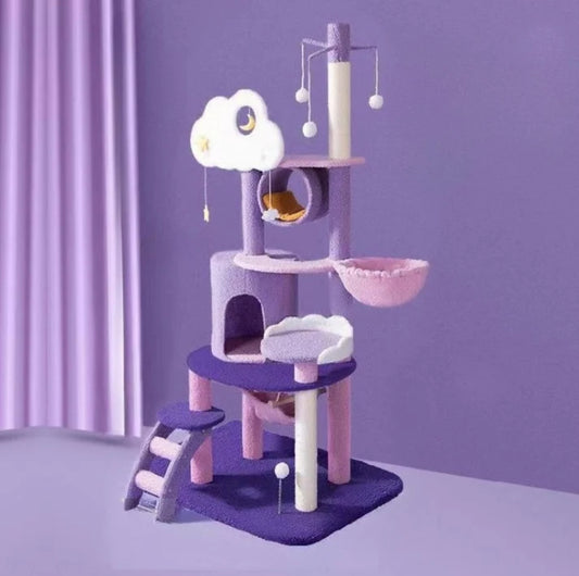 Fantasy Series Cat Climbing Frame — Dreamland 165cm Starry Sky Design