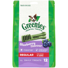 Greenies Blueberry Flavour Regular Dental Dog Treats 12 Chews
