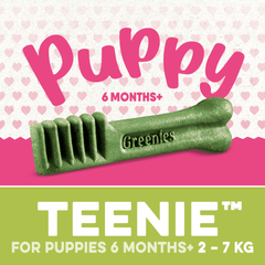 Greenies Puppy Dental Dog Treats - Original Teenie 340g dental chew for puppies 6 months and older.