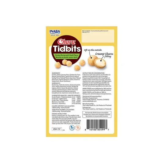 INABA Churu Tidbits Chicken With Dashi Flavor (8 x 12g Packs)