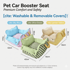 Dopamine-Styled Dog Travel Car Seat - Vibrant Macaron Safety Sofa for Dogs & Cats