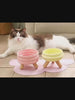 Gulu Ceramic Pet Bowls with Wood Stand Elevated Cat & Dog Feeder