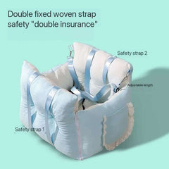 Sky Blue Dog Travel Car Seat - Safety Sofa for Dogs & Cats Under 10kg