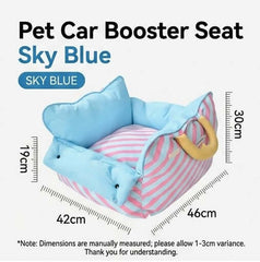 Dopamine-Styled Dog Travel Car Seat - Vibrant Macaron Safety Sofa for Dogs & Cats