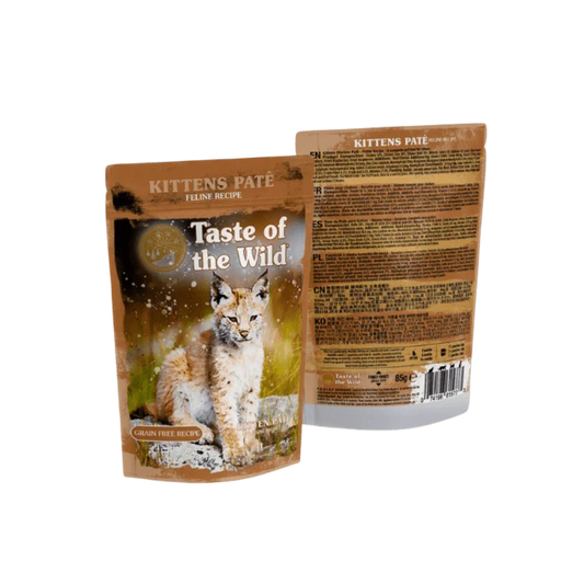 Taste of the Wild Grain-Free Kitten Recipe - Chicken Pate 85g x 12 Pack - Premium wet cat food pouches