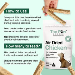 THE PAW GROCER Air-Dried Chicken Dog Training Straps 100g