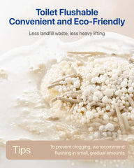 Michu Mixed Nature Plant Cat Litter –Tofu & Cassava Litter 2.5kg/6L, eco-friendly flushing cat litter.