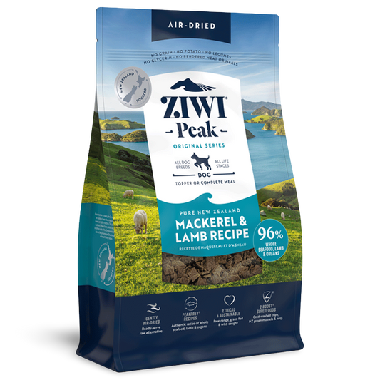 Ziwi Peak Air Dried Mackerel And Lamb Recipe Dry Dog Food-PETROOM